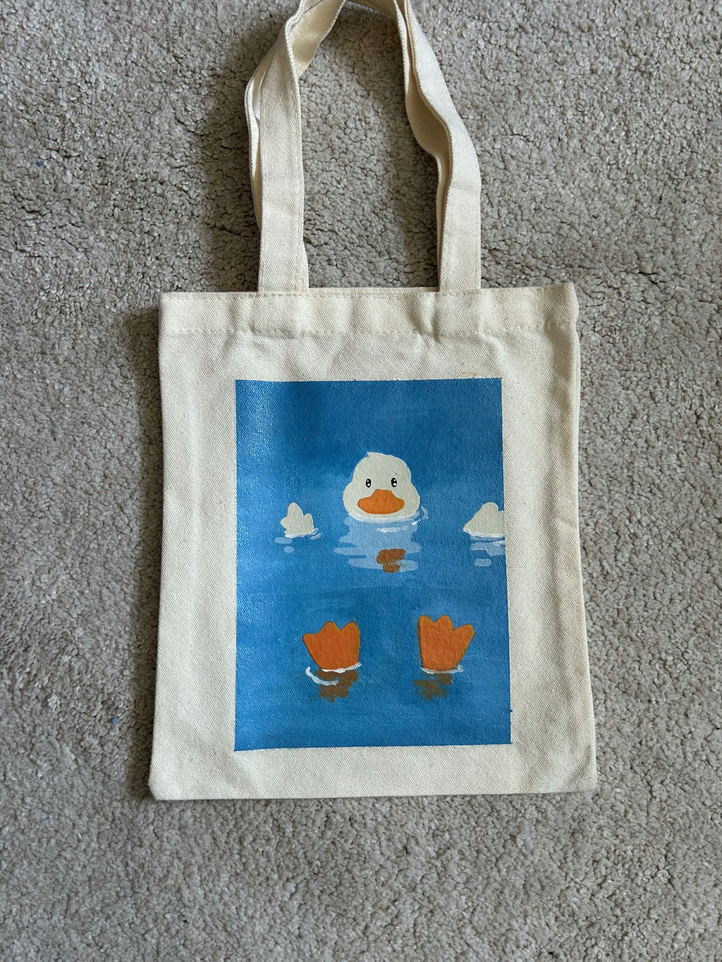 Floating duck totebag🦆