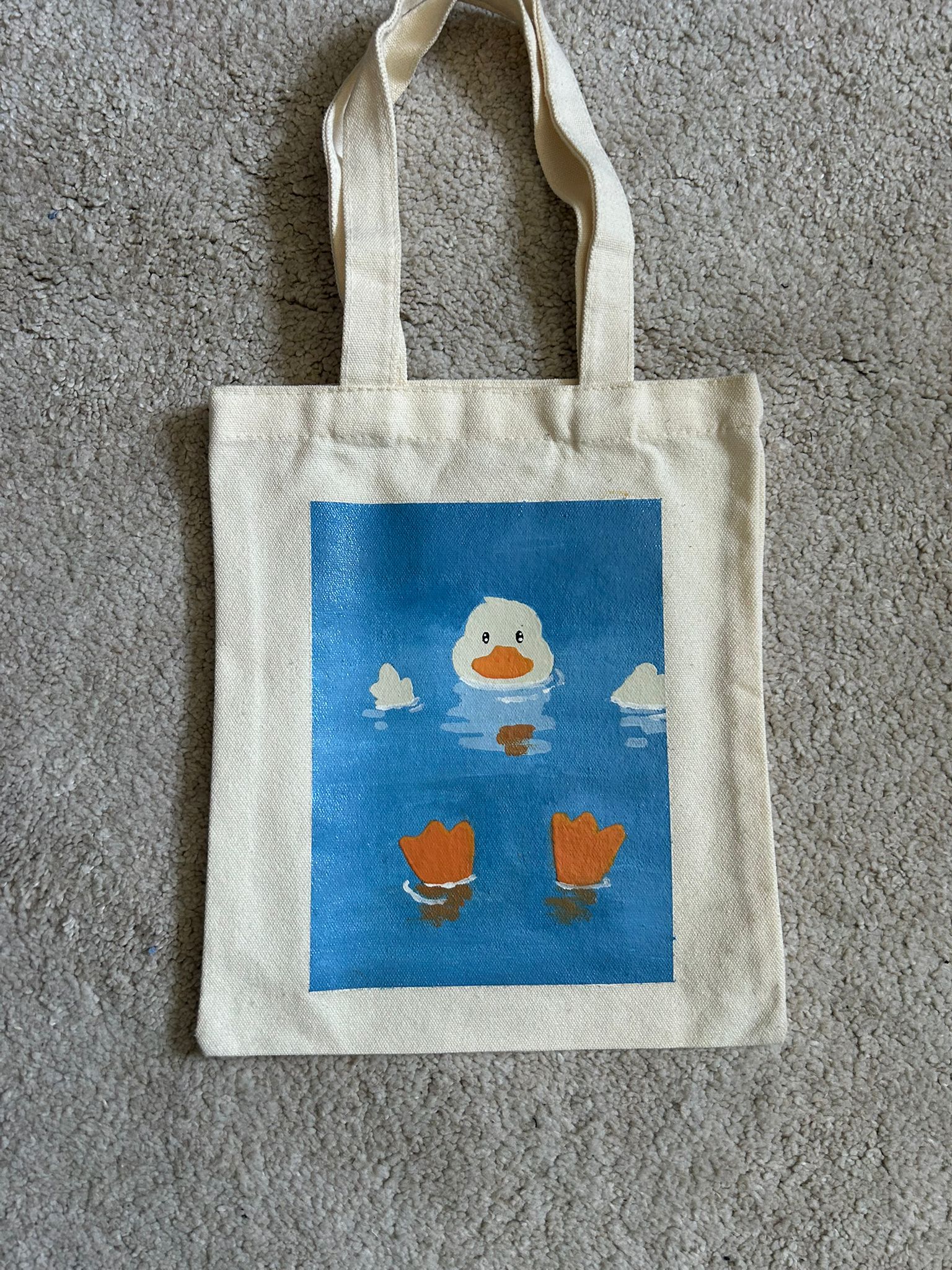 Floating duck totebag🦆