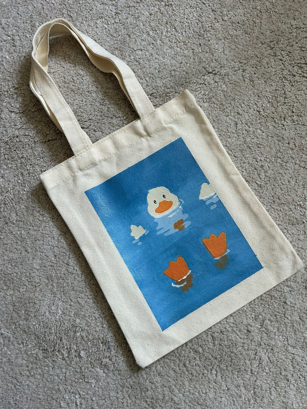 Floating duck totebag🦆
